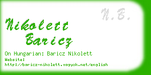 nikolett baricz business card